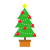 可愛いクリスマスツリー(PNG)１