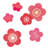 梅の花のイラスト【透過PNG】
