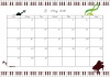 2016年5月度横型カレンダー　2　ピアノ