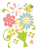 春色で花束　透過PNG