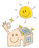 太陽光発電　手描き風