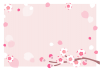 八重桜のフレーム　透過PNG