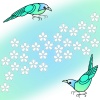 花と鳥のイラスト3