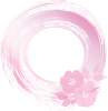 和風筆文字年賀状素材桜さくら花ピンク色桃色きれい綺麗円丸フレーム背景枠壁紙手描き