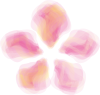 水彩和風日本筆滲みにじみ年賀状素材桜さくら花ピンク色桃色きれい綺麗円背景枠壁紙手