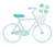 クローバーと自転車　透過PNG