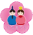 【ひな祭りイラスト】和風雛　桃の花　透過PNG