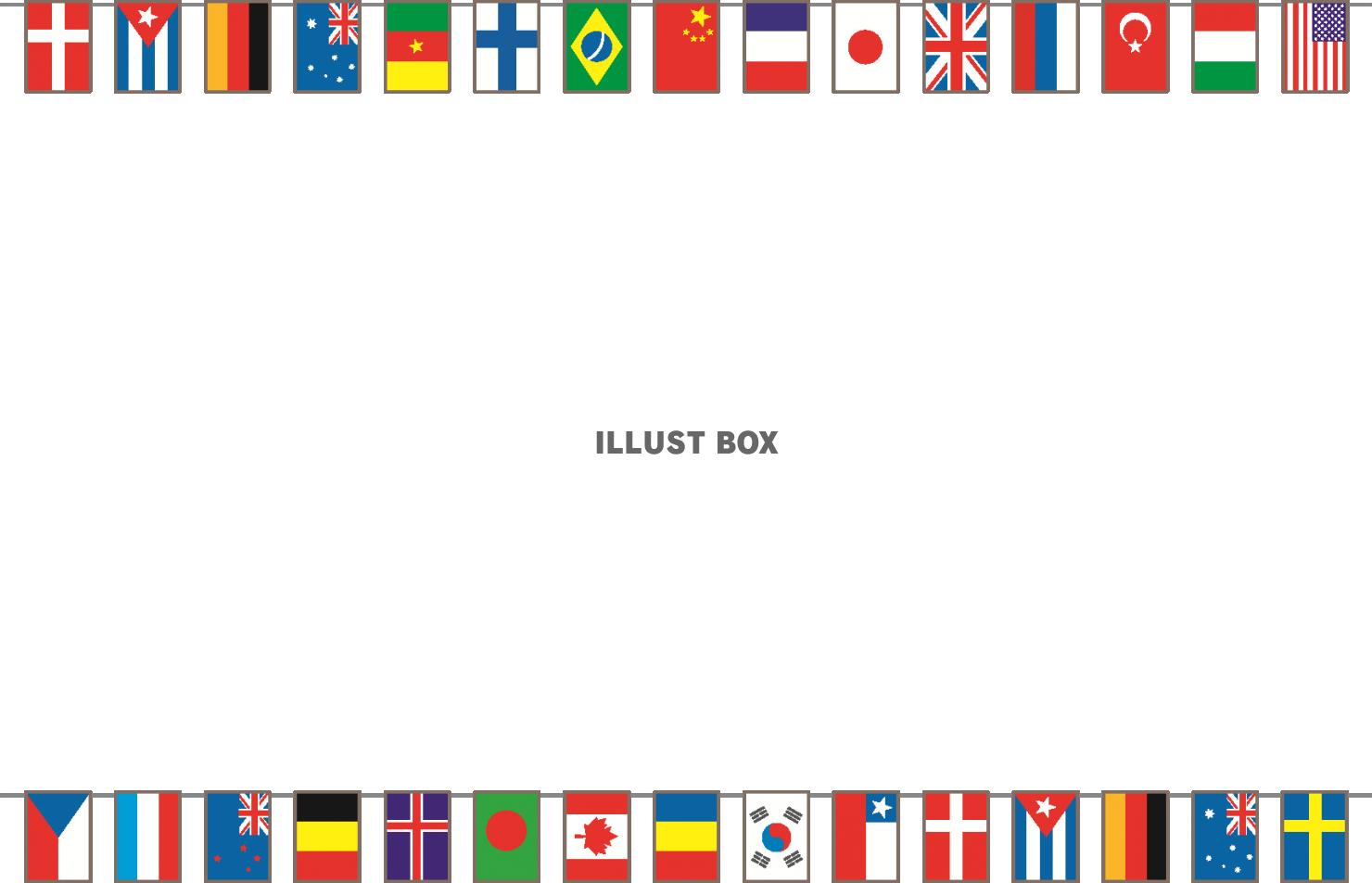 世界の国旗イラストテンプレート素材が無料 イラストボックス