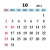 カレンダー 022　2016年10月 〔PING〕