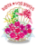 ワイヤーの貝殻と花　透過PNG　カーネーション