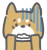 ビビる柴犬くん。（透過PNG)