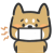 風邪気味の柴犬くん。（透過PNG)