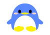 丸っこいペンギン　11　【透過PNG】