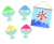 かき氷４色と看板イラスト　透過png