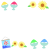 かき氷とヒマワリフレーム　透過png