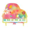 色づくピアノ　透過PNG