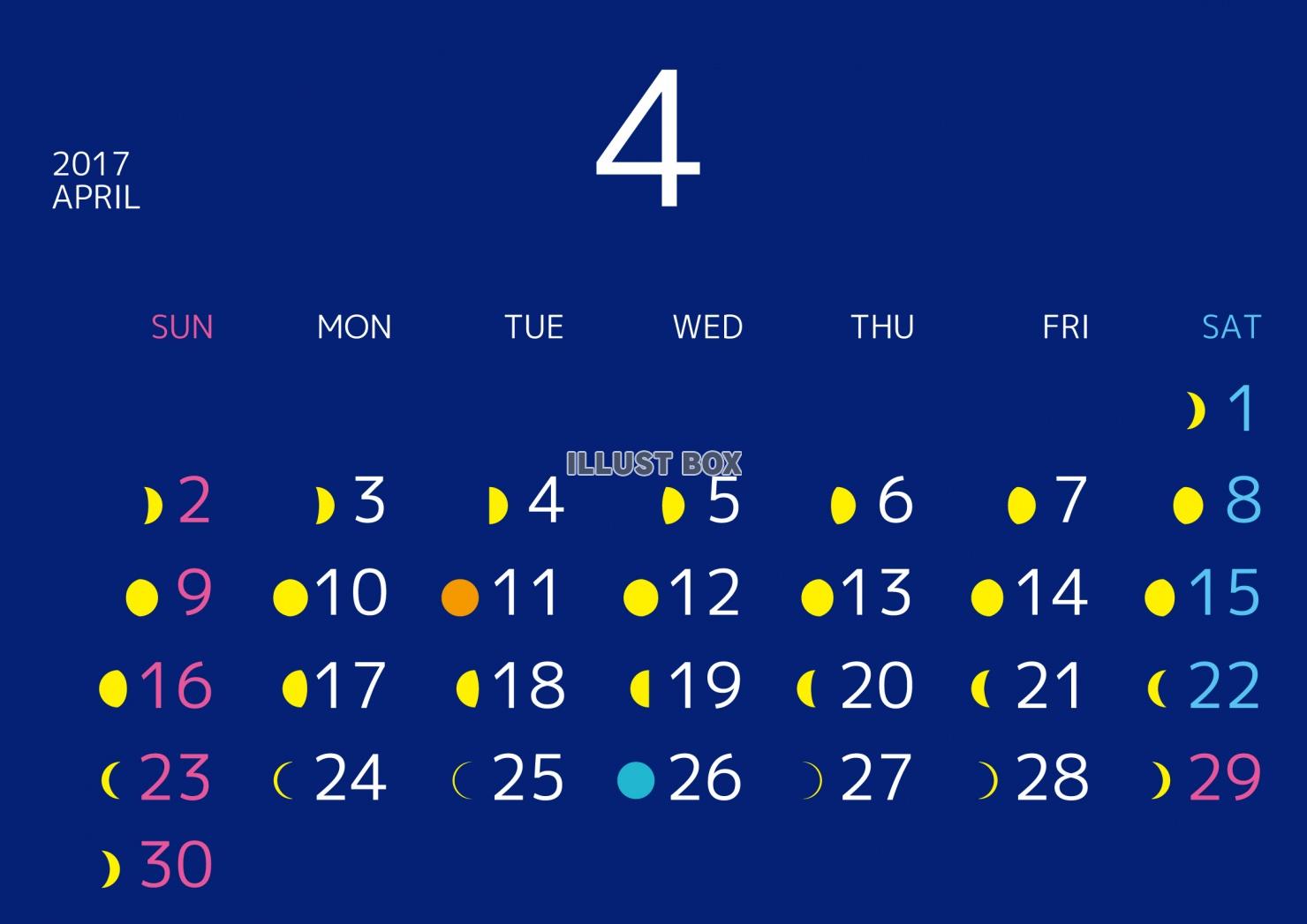2017年4月　月のリズムカレンダー