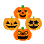 ハロウィンカボチャ4体イラスト　透過png