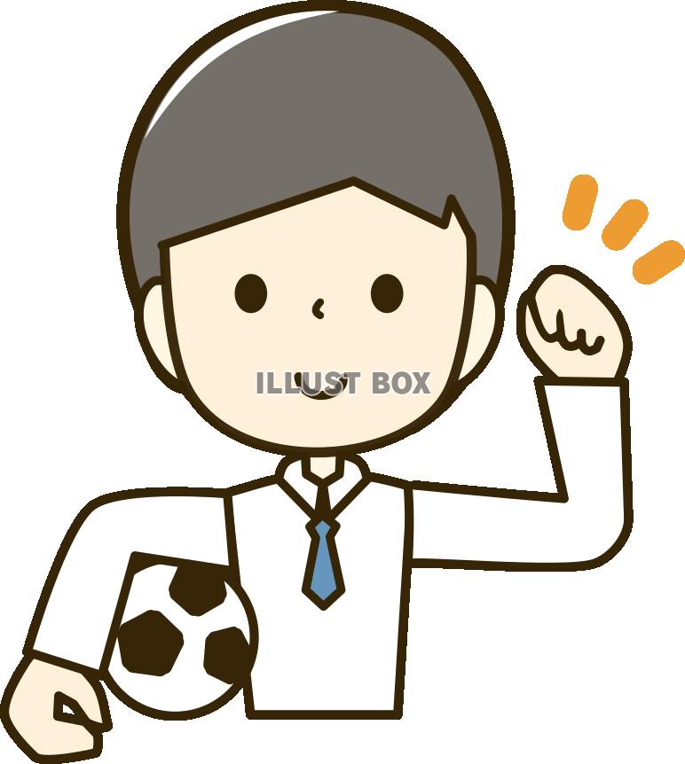 サッカーをしよう！ケンさん。（透過PNG)