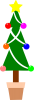 クリスマスツリー　シンプル（透過PNG）