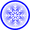 雪の結晶　青丸枠1