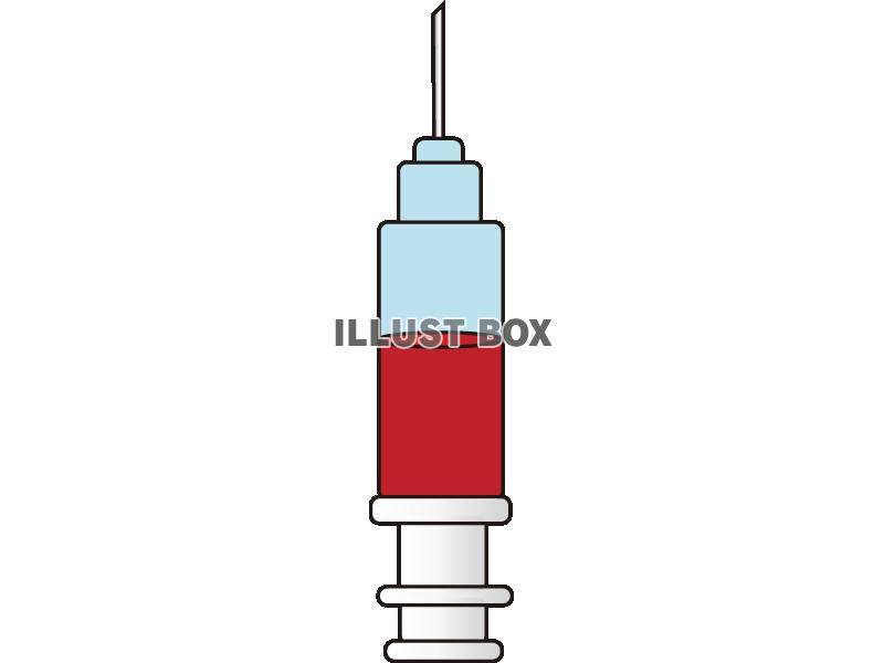 無料イラスト 注射器2