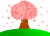 一本桜　満開（透過PNG）