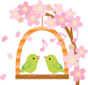 桜と小鳥２