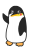 片手をあげるコウテイペンギン　透過png