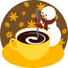 コーヒーと雪だるま