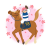 （透過ＰＮＧ)競走馬（桜）