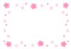 桜の花フレーム飾り枠（透過PNG）