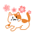 桜とにゃんこ　透過png