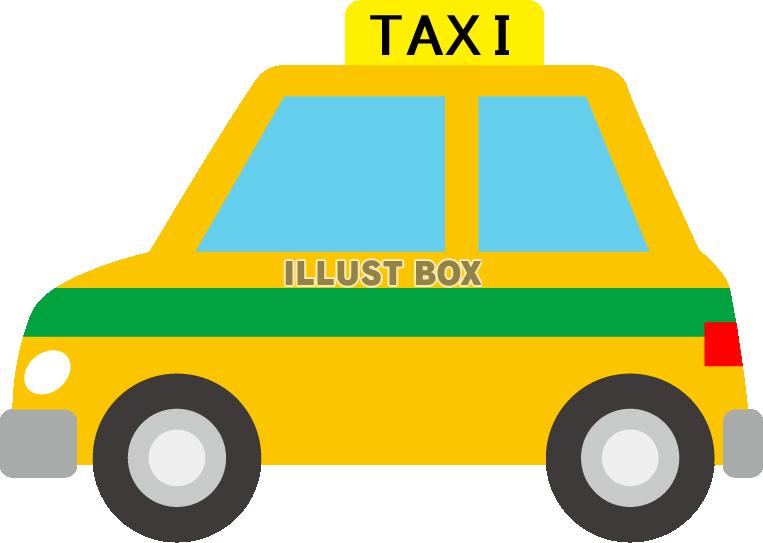 無料イラスト タクシー