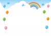 風船と虹と青い鳥フレーム