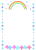 虹と水玉のフレーム　透過png