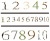 １から10までのデザイン数字フォント