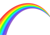 虹の橋1（7色の虹）【透過PNG】
