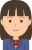 学生表情（女の子・微笑み１）