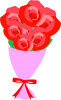 〈透過PNG〉赤いバラの花束