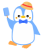 アイスを持ったペンギン　透過png