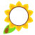 ひまわりかぶと虫フレーム　透過png