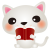 白ねこ読書