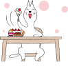 可愛いしろねこ　キャラクター　スイーツ