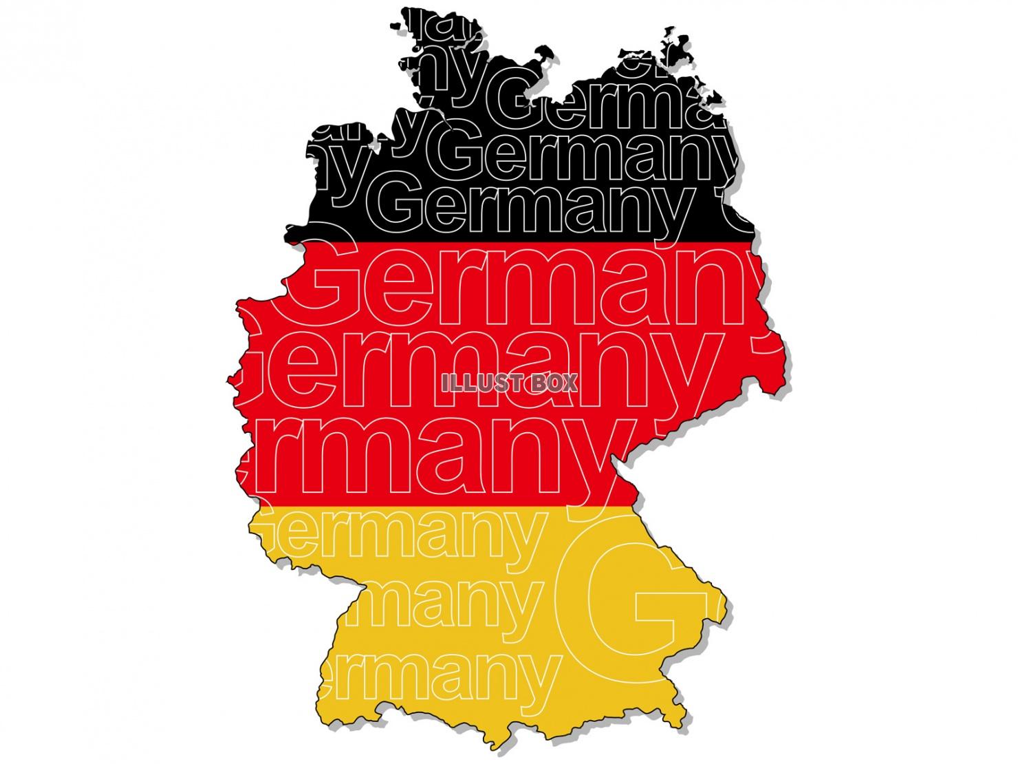 無料イラスト ドイツ地図のイラストレーション