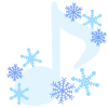 8分音符と雪の結晶