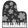 無料イラスト 流れる鍵盤とト音記号 ピアノ 五線譜のフレーム 透過png