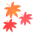 赤色の紅葉　透過png