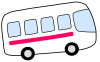 大型バス（赤いライン）