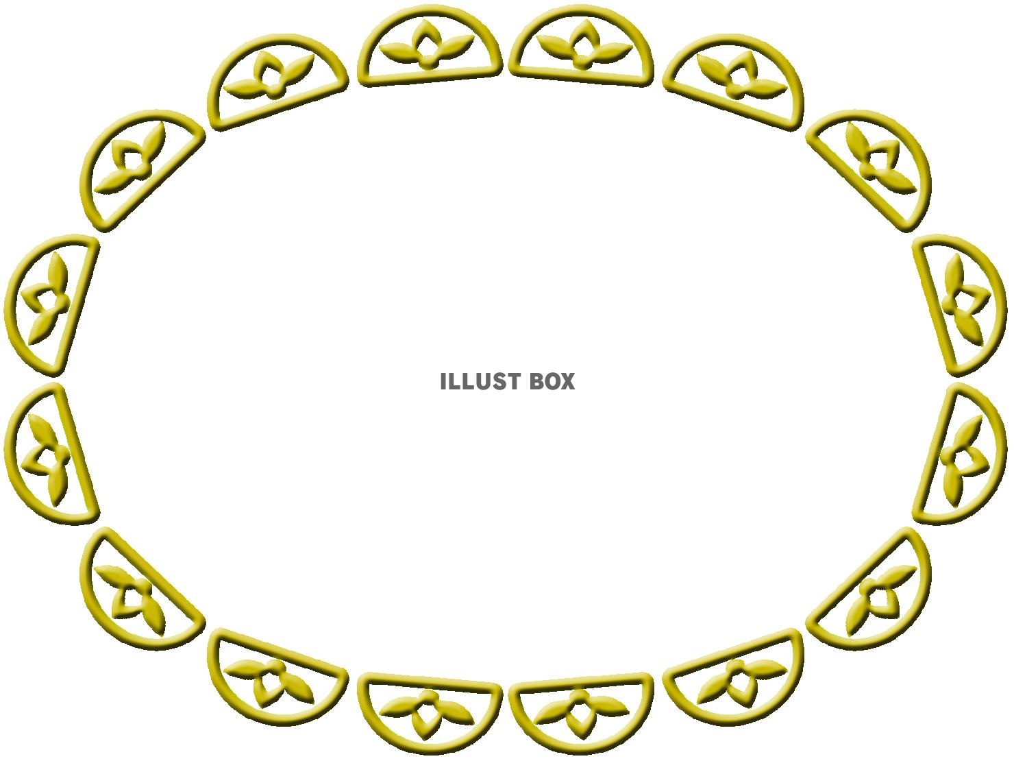 楕円形の飾りフレーム